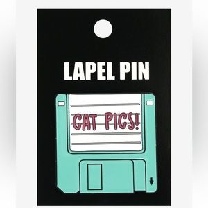Cat Pics Floppy Disk Enamel Pin Hot‎ Topic